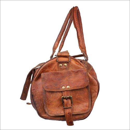 Brown Leather Modern Bag