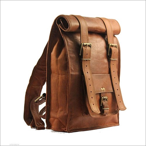 Brown Leather Backpack Bag