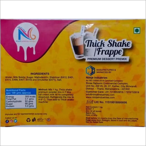 Available Many Flavours Thick And Frappe Shake Premix Powder