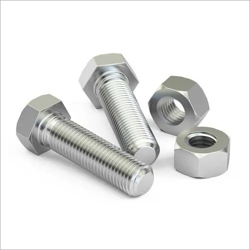 Silver Mild Steel Nut And Bolt