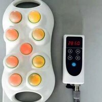 Jade Stone Projector - Plastic, 30cm X 20cm X 10cm, White With Multicolor Lights | Semi-automatic, 8 Jade Stones, Adjustable Temperature & Timer Controls, Portable Design