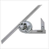 Universal Bevel Protractor - Steel Construction, Silver Finish | Industrial Grade Precision Tool