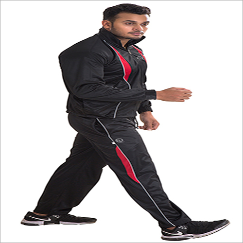 Superpoly Tracksuit - Cotton Material, Customized Size, Black Color | Designed for Adult Men