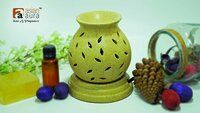 Asian Aura Ceramic Aromatic Oil Diffuser with 2 oil bottles AAEB 0022-B