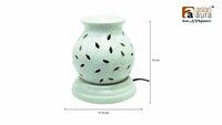 Asian Aura Ceramic Aromatic Oil Diffuser with 2 oil bottles AAEB 0022-W