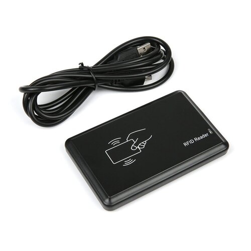 125KHz Black USB Smart RFID ID EM Proximity Card Reader Access Control EM4100 EM4305 T5577 Compatible Tags