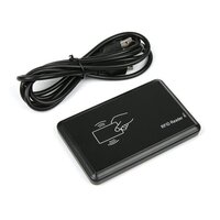 125khz Black Usb Smart Rfid Id Em Proximity Card Reader - Plastic Material, 5-8cm Reading Distance | Plug And Play, Compatible With Em4100 And Em4305 Tags