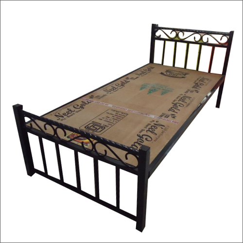 Wooden And Metal Single Bed Indoor Furniture