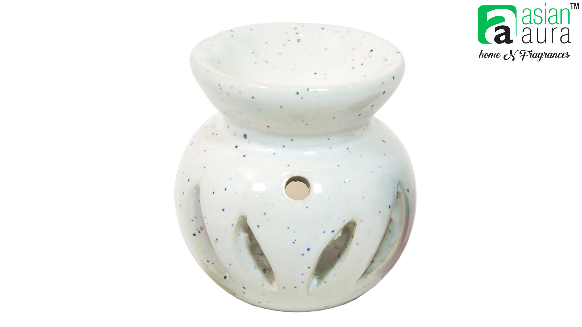 Asian Aura Ceramic Aromatic Oil Diffuser with 2 oil bottles AA-CB-0024W