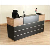 Reception Counter - Wood Material, Modern Design In Brown Color | Eco-friendly And Easy To Clean Features