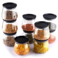 Faverito Airtight Storage Containers - Premium Plastic, 900 Ml Capacity, Transparent Colors Available, 12-pack, Versatile Home Organization Solutions