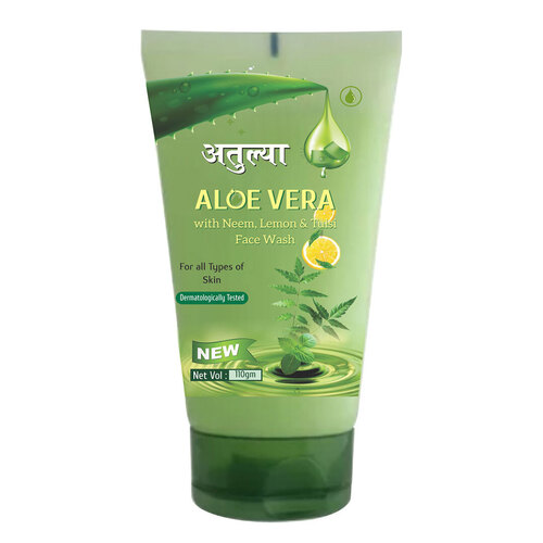 Aloevera Lemon Neem Tulsi Face Wash Shiny Beautiful All Skin Type