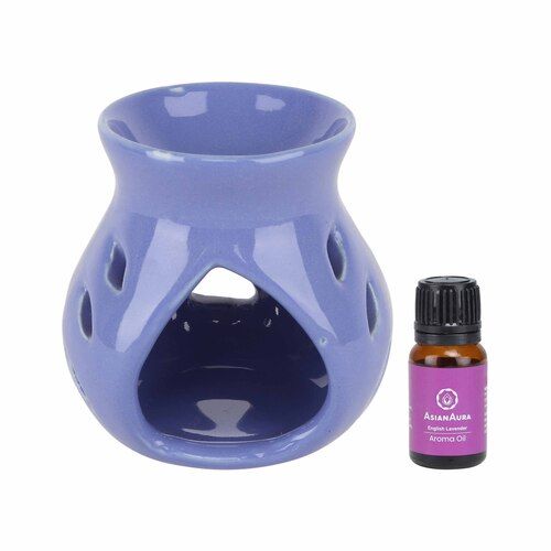 Asian Aura Ceramic Aromatic Oil Diffuser with 2 oil bottles AA-CB-0026PL