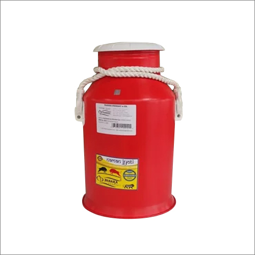 10 Ltr Plastic Milk Can - Unbreakable Round Design, Red Color, Plain Pattern for Efficient Milk Storage