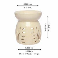 Asian Aura Ceramic Aromatic Oil Diffuser with 2 oil bottles AA-CB-0029D-W