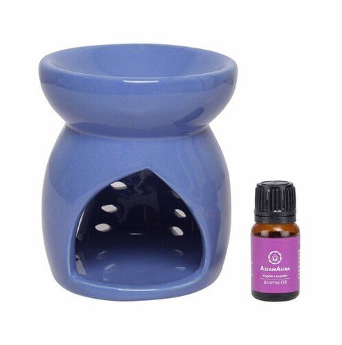 Asian Aura Ceramic Aromatic Oil Diffuser with 2 oil bottles AA-CB-0029Pur