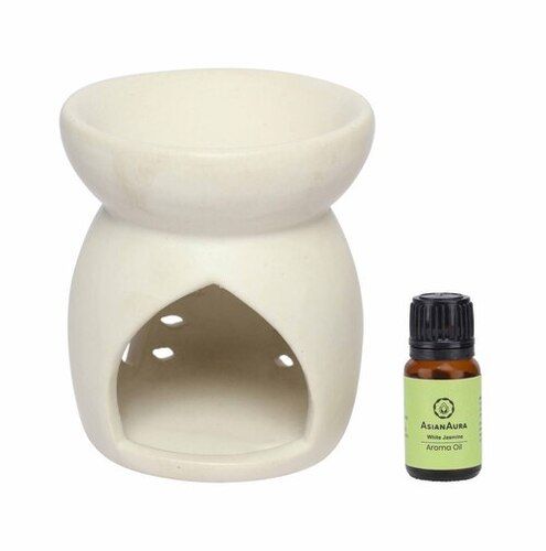 Asian Aura Ceramic Aromatic Oil Diffuser with 2 oil bottles AA-CB-0029W