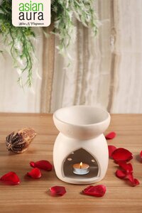 Asian Aura Ceramic Aromatic Oil Diffuser with 2 oil bottles AA-CB-0029W