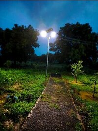 18W Semi Integrated Solar Street Light - Aluminium Material, 6 Mtr GI Pole , 100% Efficiency, IP65 Rating, Integrated Lithium Ion Battery, 25 Year Solar Panel Warranty, Dusk and Dawn Sensor