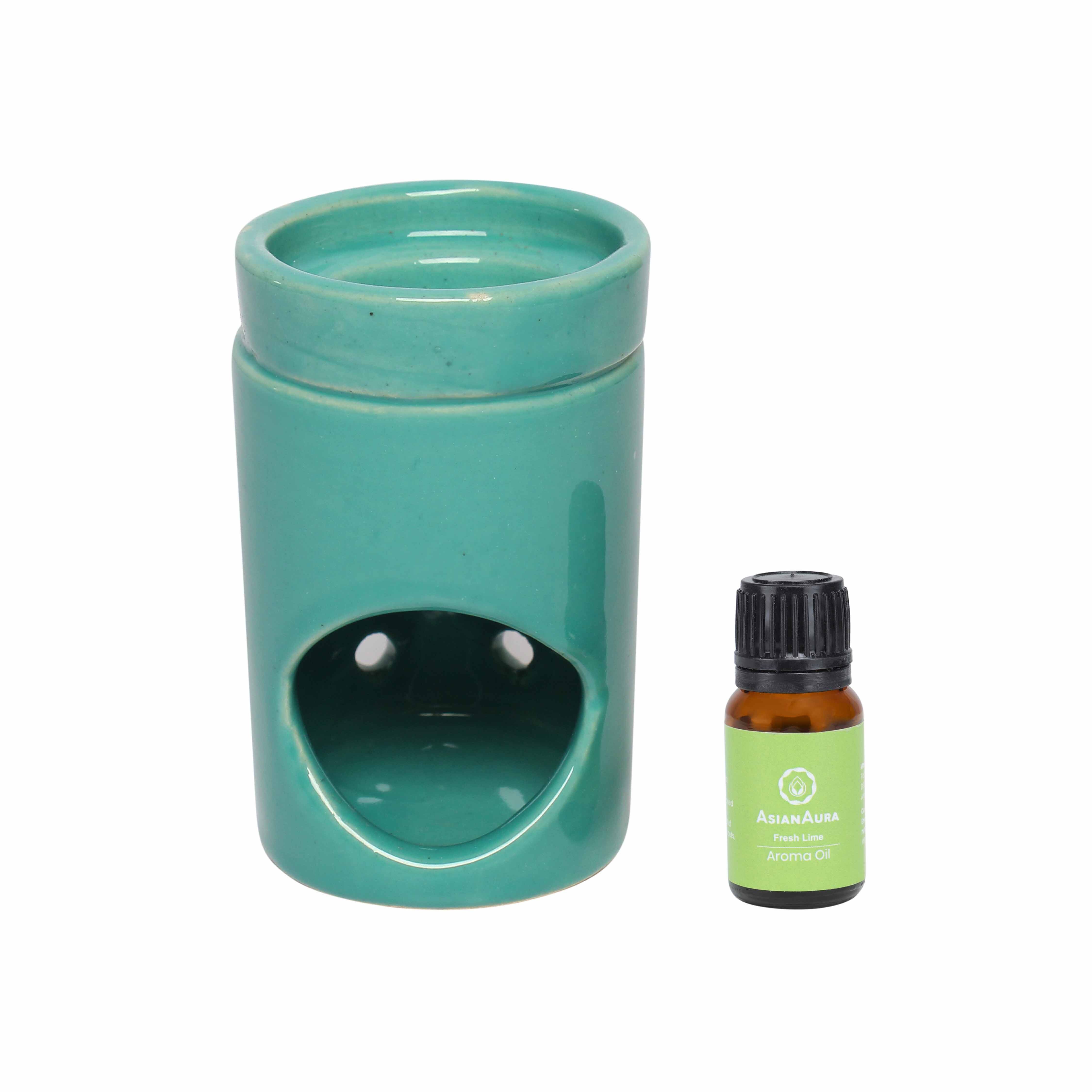Asian Aura Ceramic Aromatic Oil Diffuser with 2 oil bottles AA-CB-0030-0030