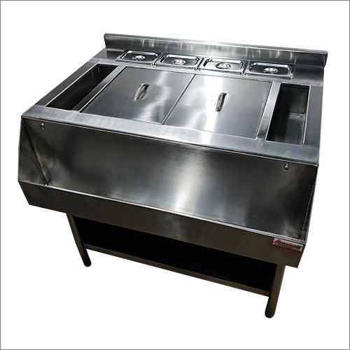 Silver Stainless Steel Bar Station