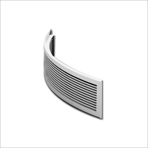 AC Curve Grill - Powder Coated Extruded Aluminium 1.2mm Frame, 5mm Blade with 15Â° Air Diffusion | Wall Mounted, Electrical Power Source