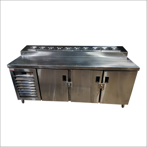 Silver Table Top Refrigerator With Cold Bain Marie