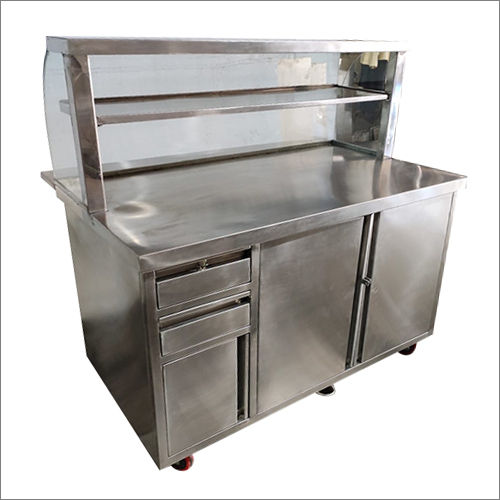 Silver Stainless Steel Vada Pav Counter