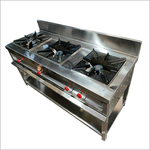 Semi Automatic 3 Burner Indian Gas Range