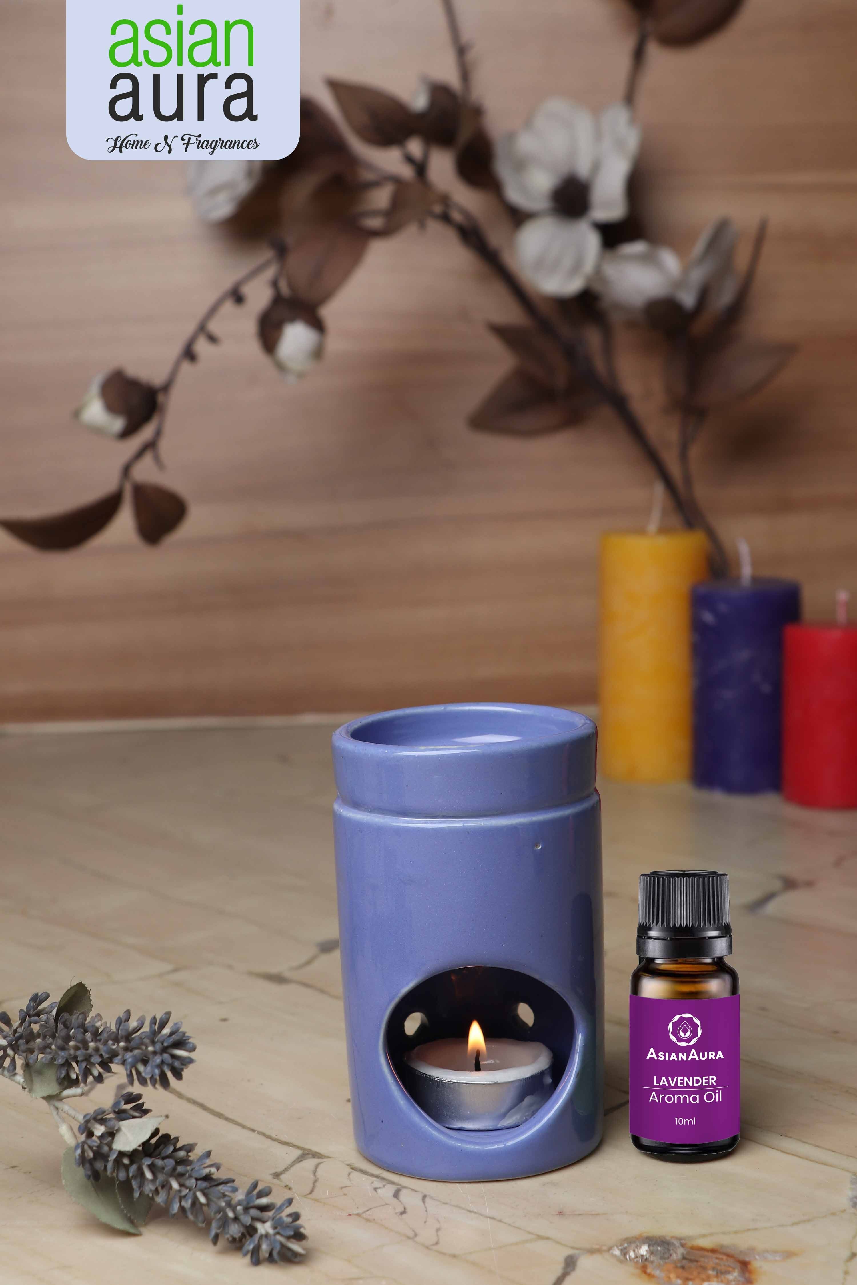 Asian Aura Ceramic Aromatic Oil Diffuser with 2 oil bottles AA-CB-0030A