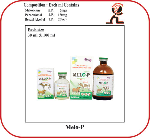 Meloxicam B.P. Paracetamol I.P. Brand MELO-P 100 ML