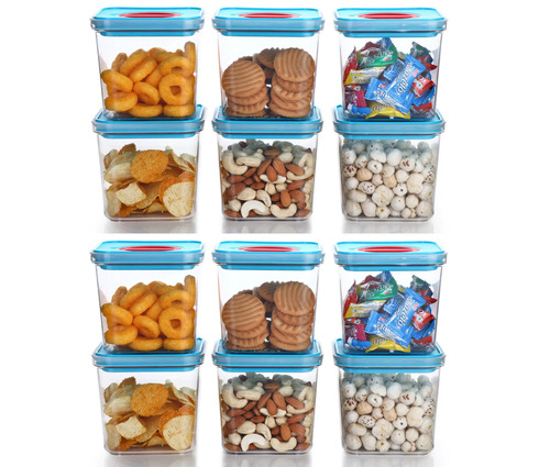 Grey Plastic Airtight Storage Containers