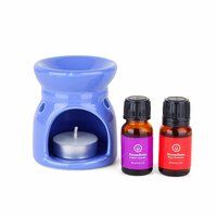 Asian Aura Ceramic Aromatic Oil Diffuser with 2 oil bottles AA-CB-0032B