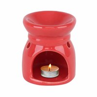 Asian Aura Ceramic Aromatic Oil Diffuser with 2 oil bottles AA-CB-0032Red