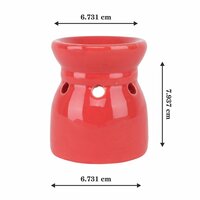 Asian Aura Ceramic Aromatic Oil Diffuser with 2 oil bottles AA-CB-0032Red