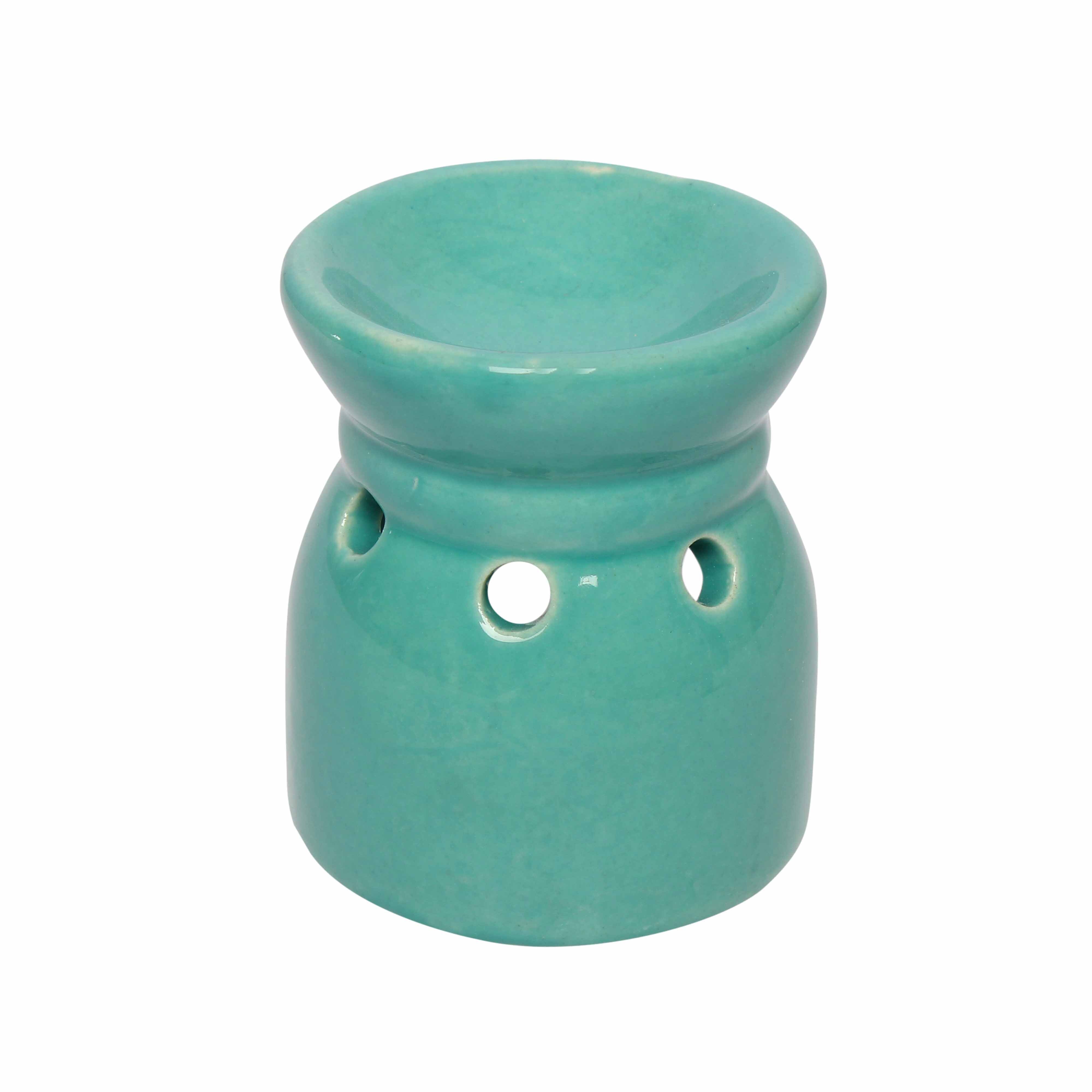 Asian Aura Ceramic Aromatic Oil Diffuser with 2 oil bottles AA-CB-0032T-Green