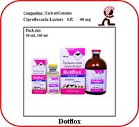 Ciprofloxacin Lactate  Benzyl Alcohol I.p.brand - Dotflox  30 Ml Veterinary Injectables