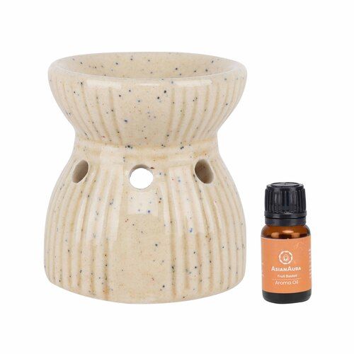 Asian Aura Ceramic Aromatic Oil Diffuser with 2 oil bottles AA-CB-0035B