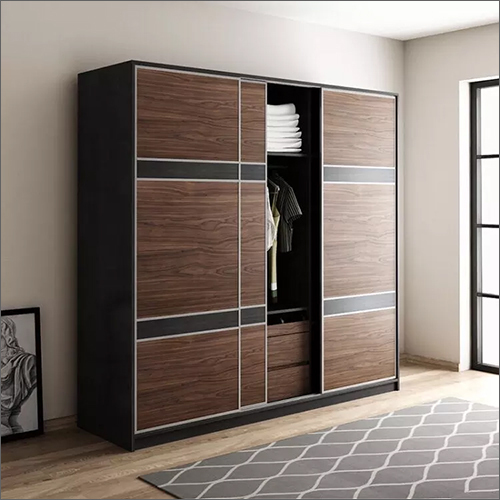 Machine Made Melamine Sliding Door Wardrobe