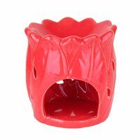 Asian Aura Ceramic Aromatic Oil Diffuser with 2 oil bottles AA-CB-0040Red