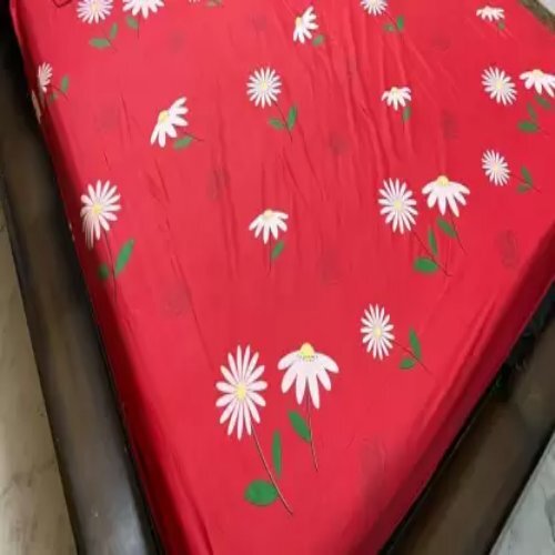 Cotton King Size Floral Fitted (Elastic) Bedsheet