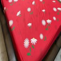 Cotton King Size Floral Fitted (Elastic) Bedsheet