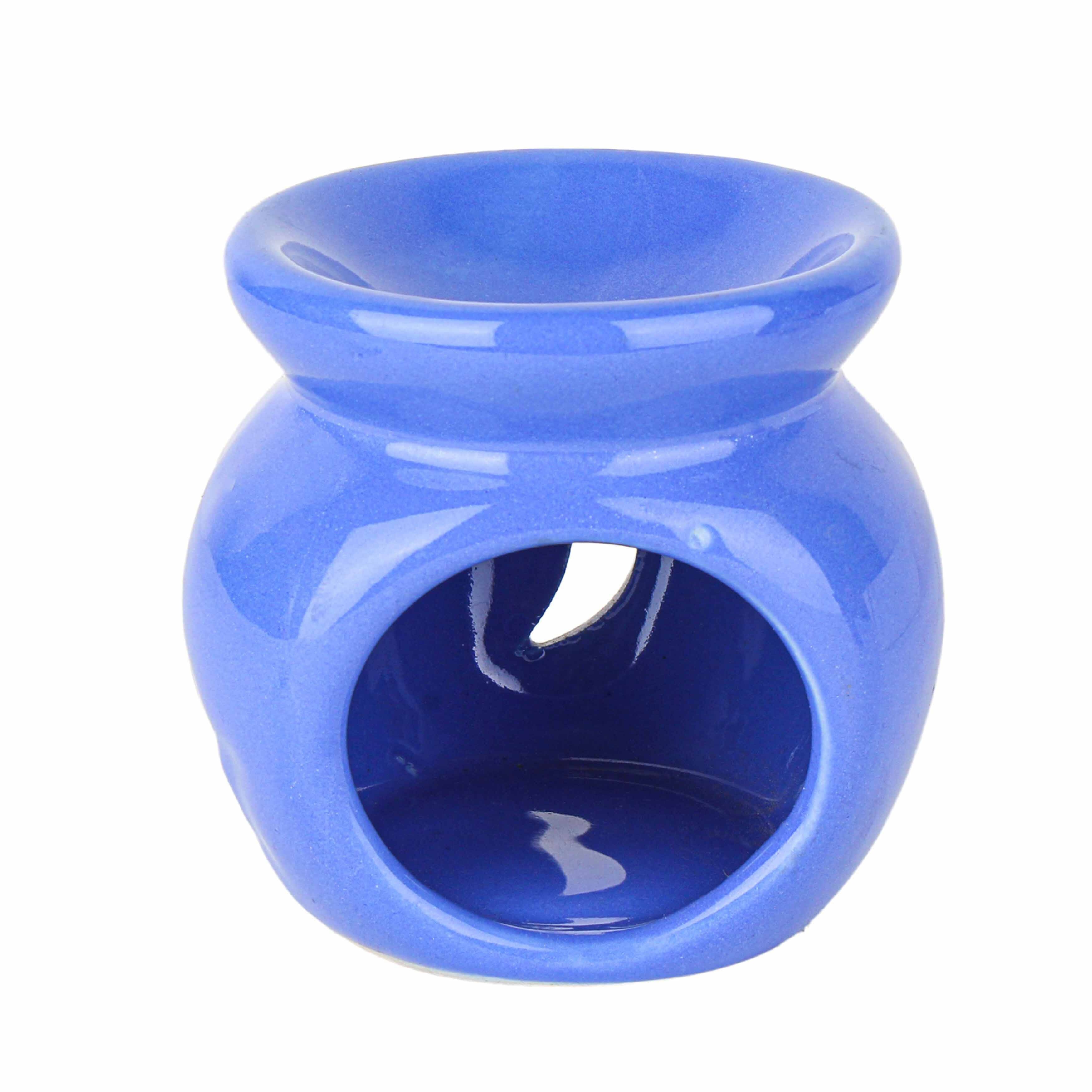 Asian Aura Ceramic Aromatic Oil Diffuser with 2 oil bottles AA-CB-0041BLUE