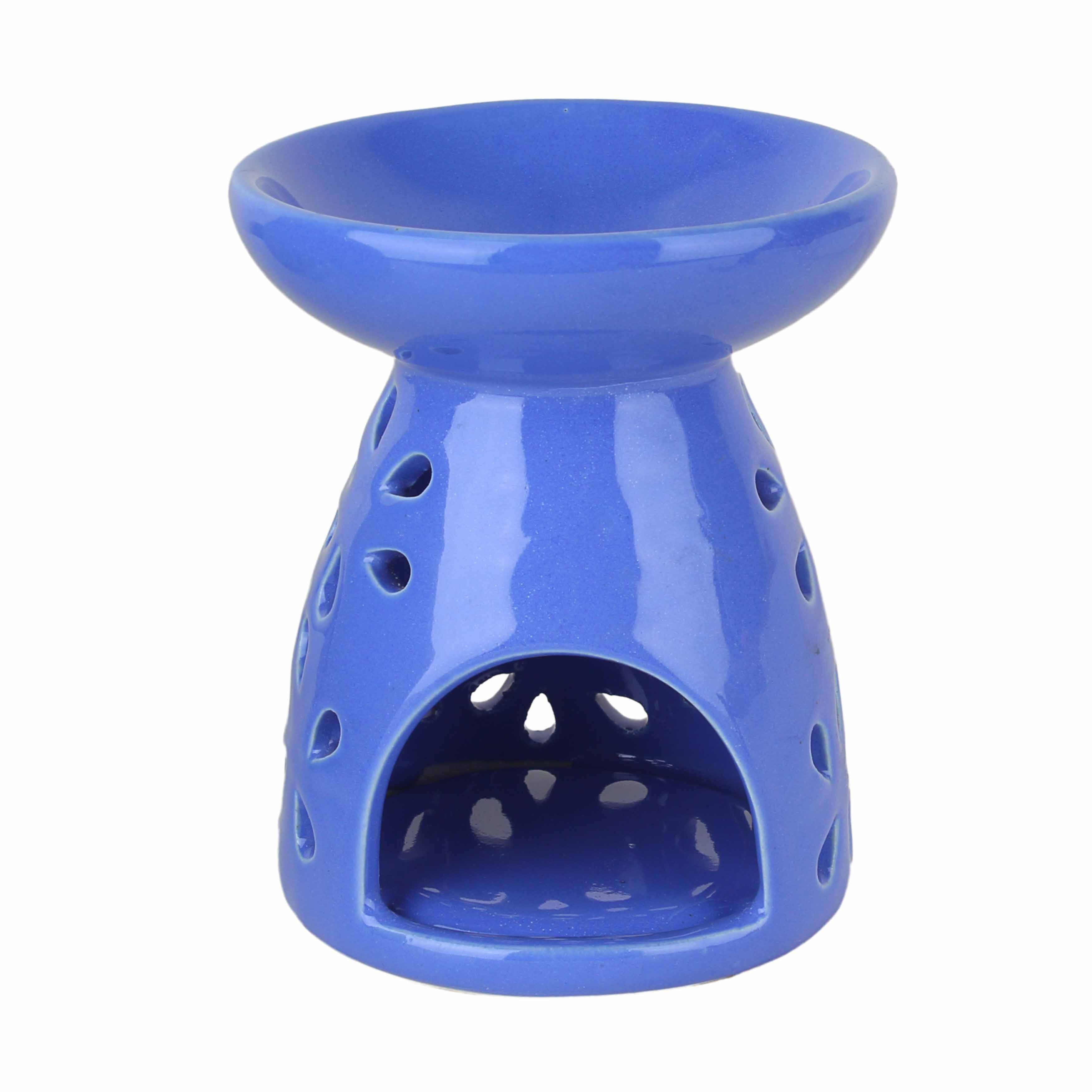 Asian Aura Ceramic Aromatic Oil Diffuser with 2 oil bottles AA-CB-0042BLUE