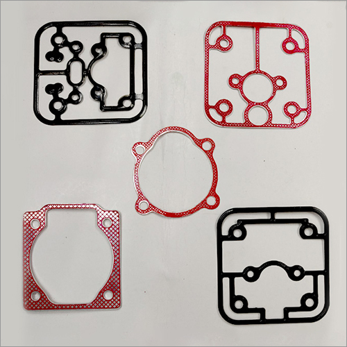 3118 Air Compressor Gasket - Rubber Material, Different Sizes | Black and Red Flat Gasket, Hardness as per Requirement, High Quality for Industrial Use