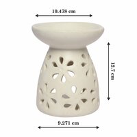 Asian Aura Ceramic Aromatic Oil Diffuser with 2 oil bottles AA-CB-0042WHITE