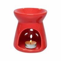 Asian Aura Ceramic Aromatic Oil Diffuser with 2 oil bottles AA-CB-0043Red