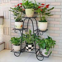 Black Wrought Iron Planter Stand