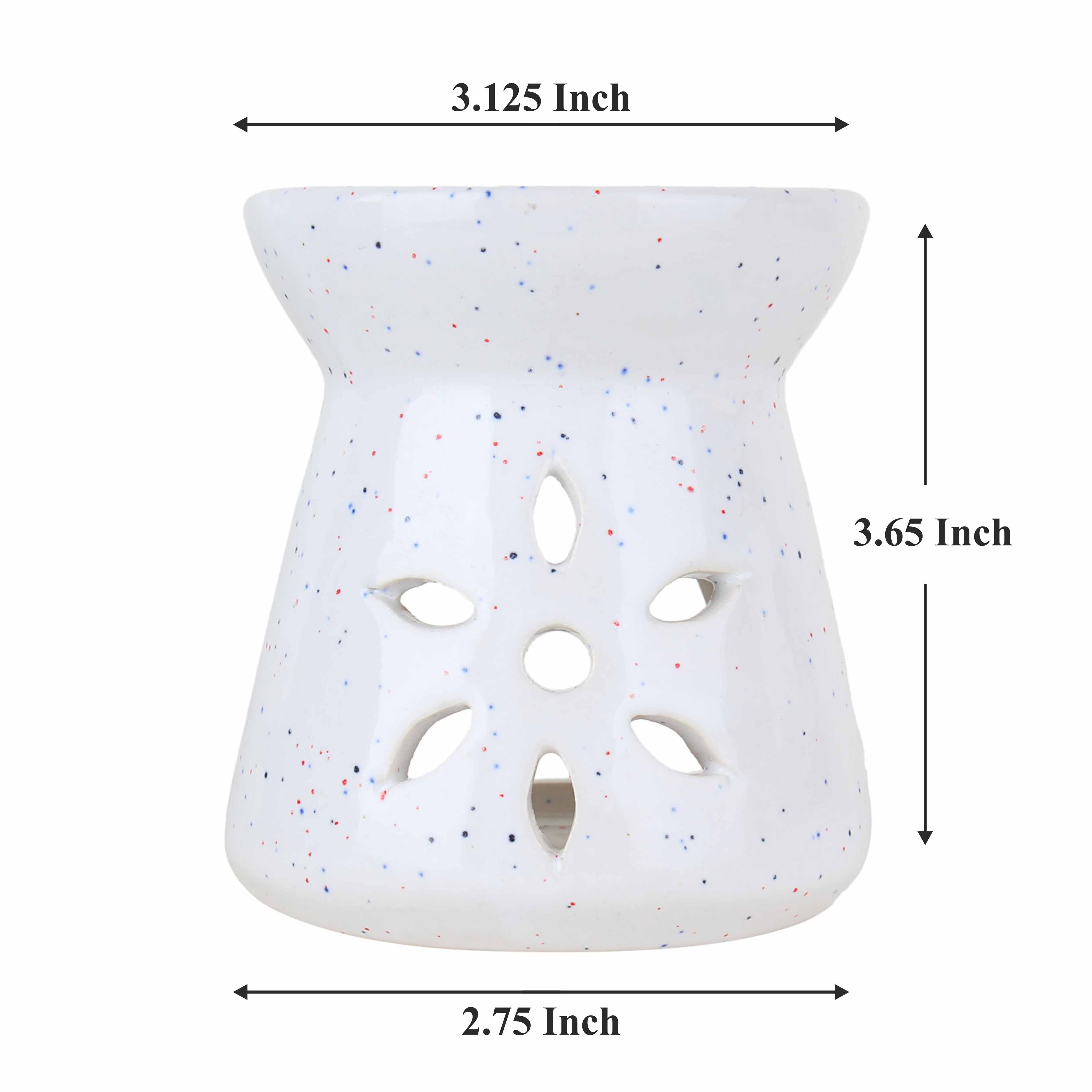 Asian Aura Ceramic Aromatic Oil Diffuser with 2 oil bottles AA-CB-0043W