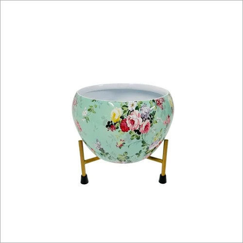 Enamel Flower iron Pot 